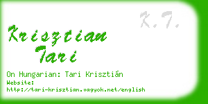 krisztian tari business card